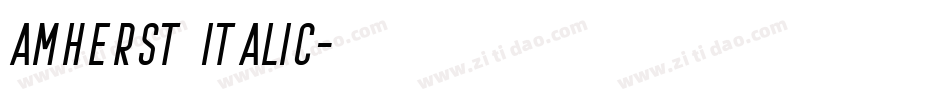 Amherst Italic字体转换
